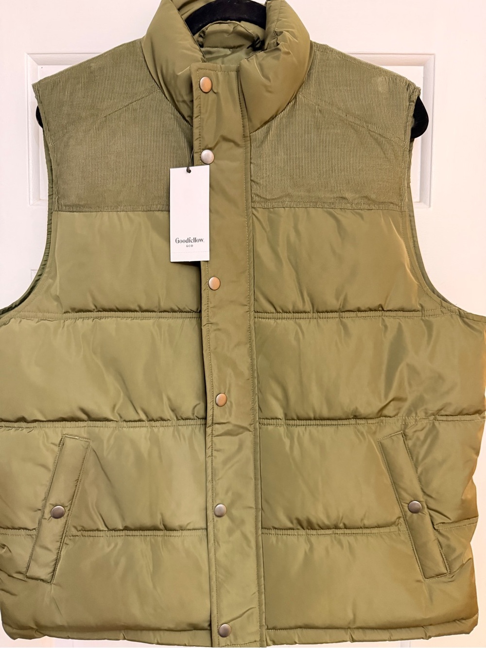 Goodfellow & Co Olive Green Quilted Puffer Vest